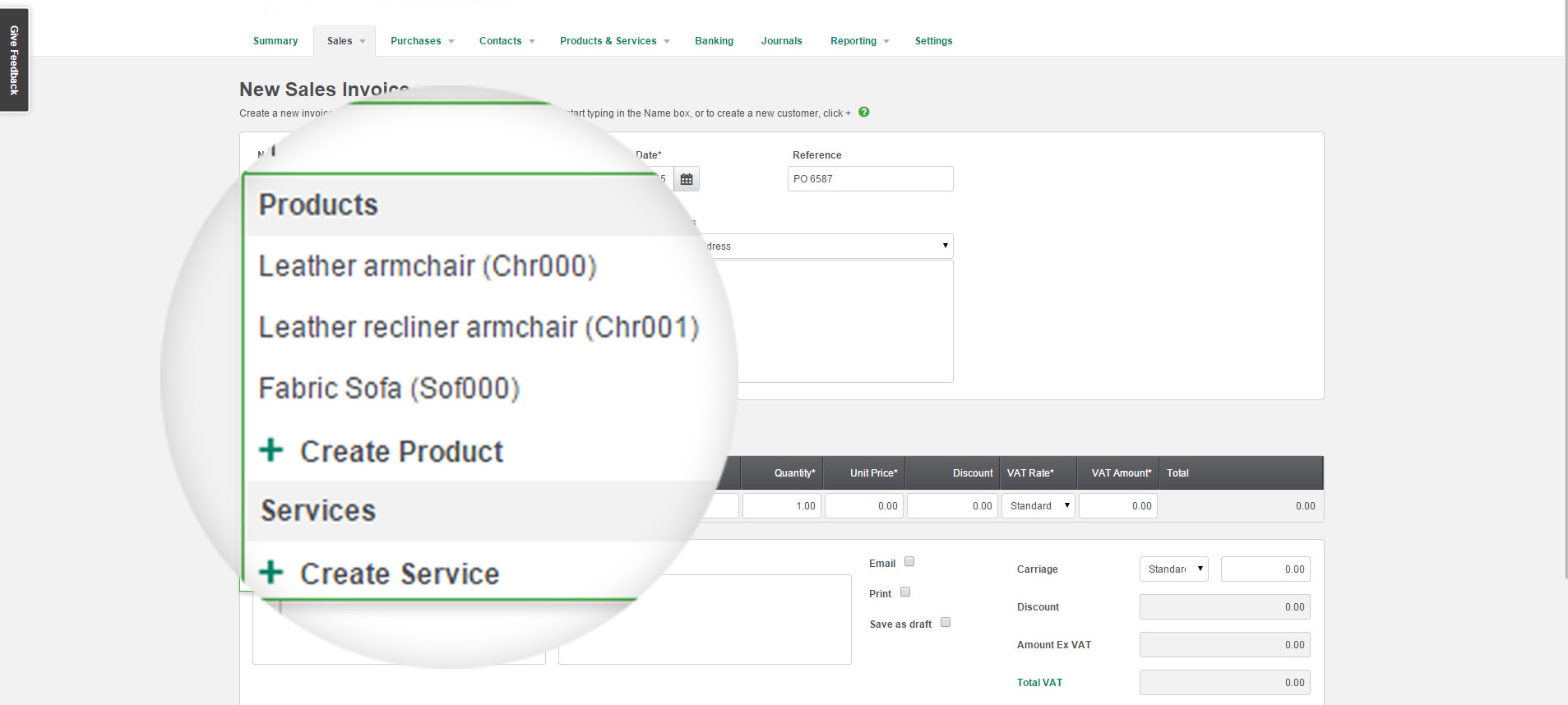 Online Invoice software from Sage One Accounting